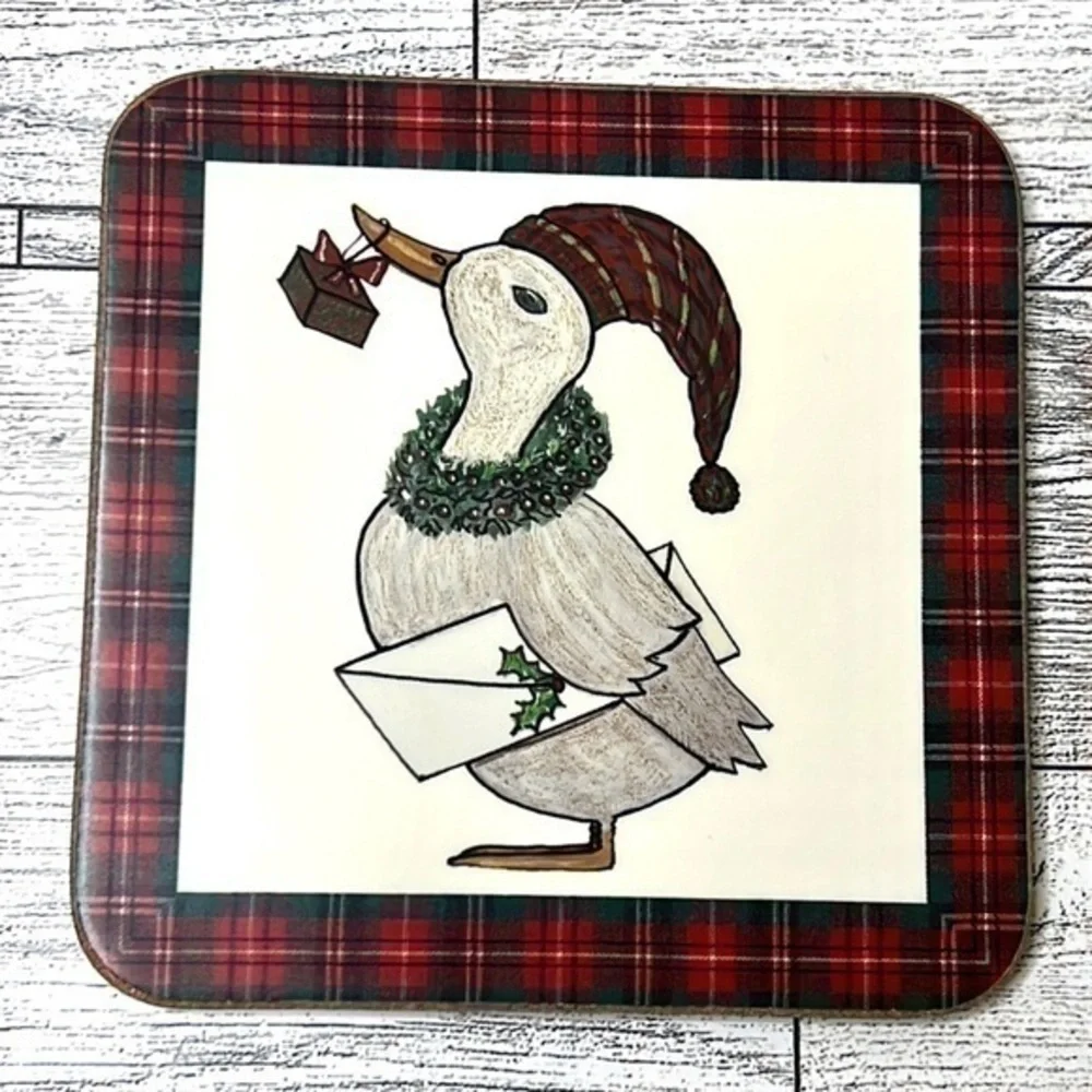 Pimpernel Tartan Christmas Coasters Set of 6